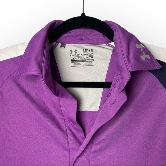 Under Armour Cold Gear Magenta Collared Shirt M - Picture 3 of 7